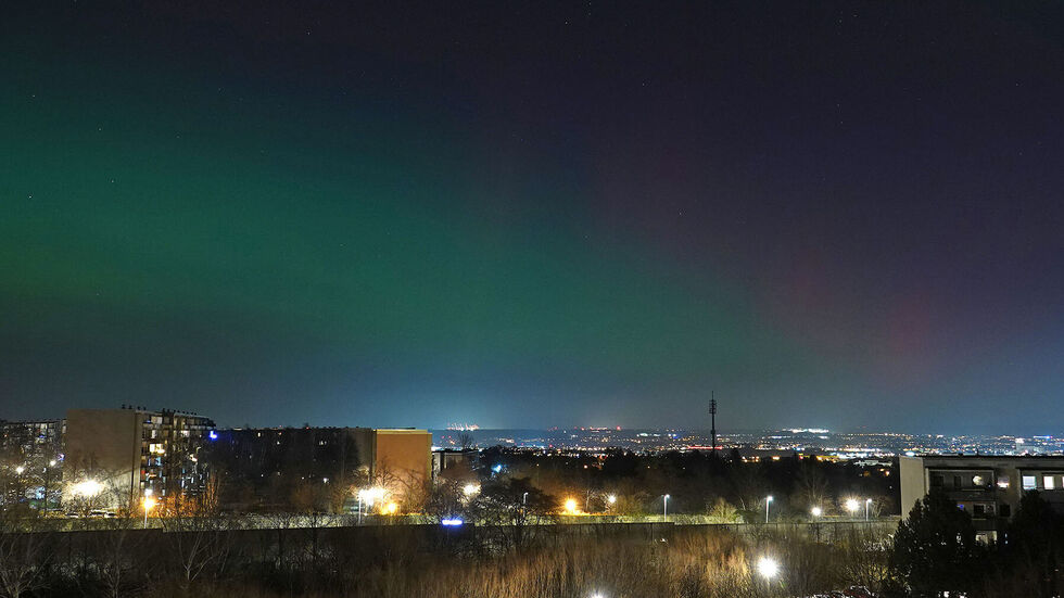 Auch Grün-und Blautöne gabs am Nachthimmel 