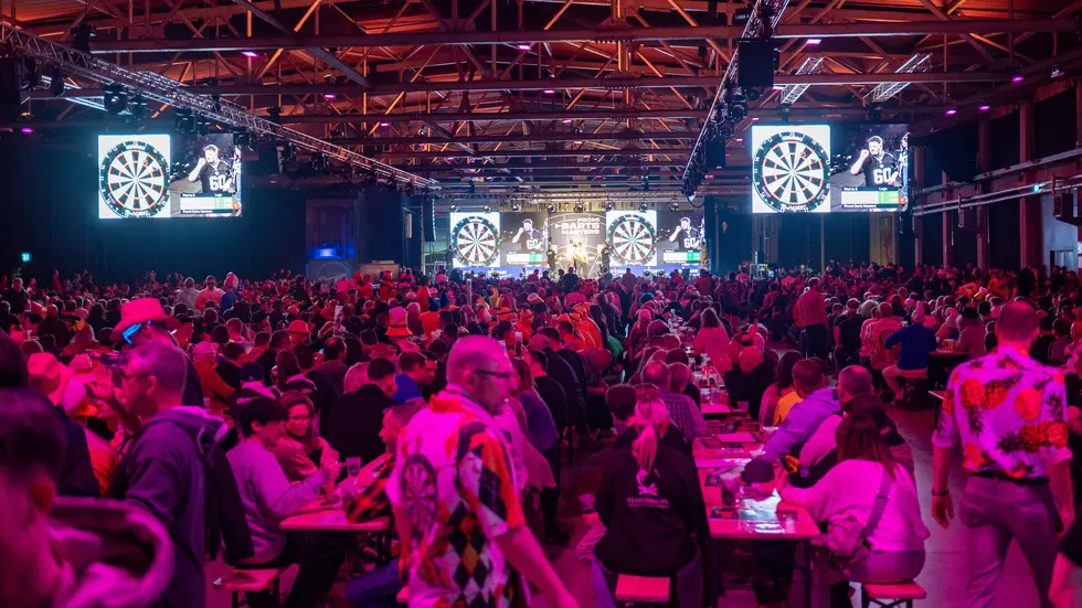 Ein Hauch von Ally-Pally in Chemnitz. Morgen wird es im Event-Zentrum an der Fraunhofer Straße wieder laut.