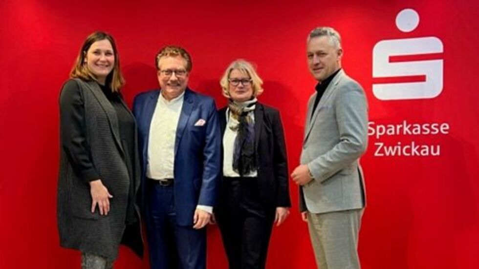 V.l.: Constance Arndt, Andreas Fohrmann, Grit Joseph und Carsten Michaelis (Verwaltungsrat) 