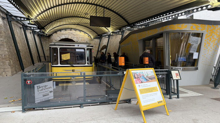 Die Standseilbahn befördert jährlich rund 380.000 Fahrgäste 