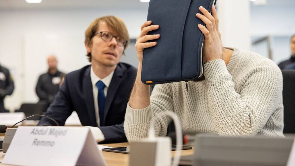 Einer der Angeklagten beim Prozess rund zum Grünen Gewölbe am Dresdner Landgericht.